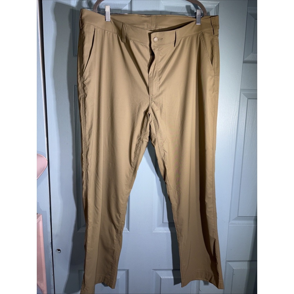 Duluth Pants Mens 42x30 Khaki Armachillo Chino  Stretch Zip Pocket. NWT.